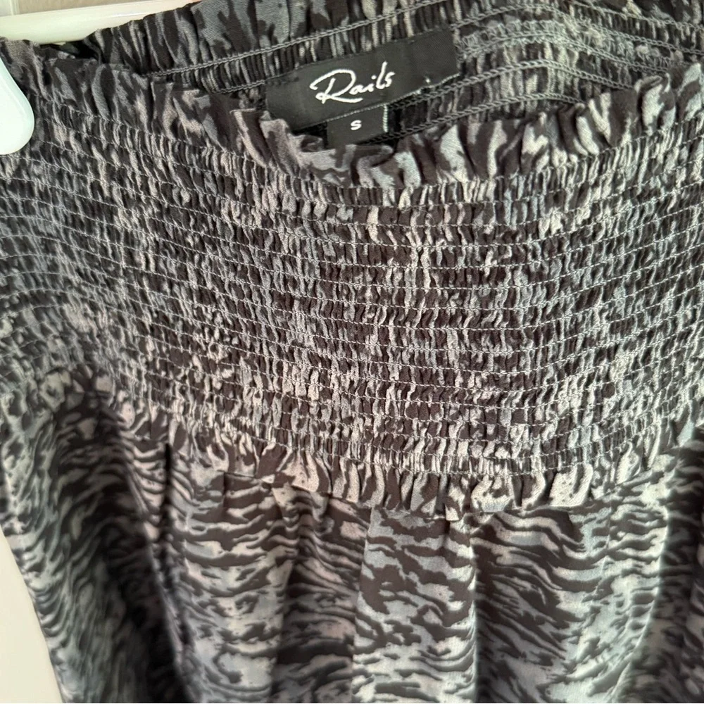 Rails Addison Skirt - Charcoal Grey Abstract Animal Print - Size Small